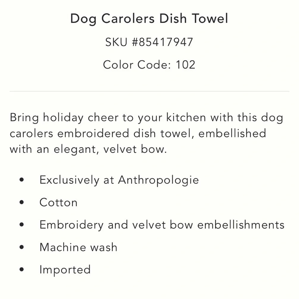 Anthropologie sold out